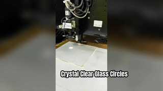 دائرة مقطوعة بالليزر من الزجاج فائق الوضوح مقاس 2 مم
